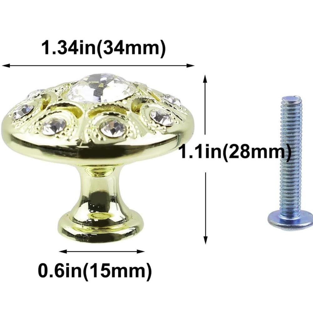 Gold  Decorative elegant knobs - Picture 2 of 4
